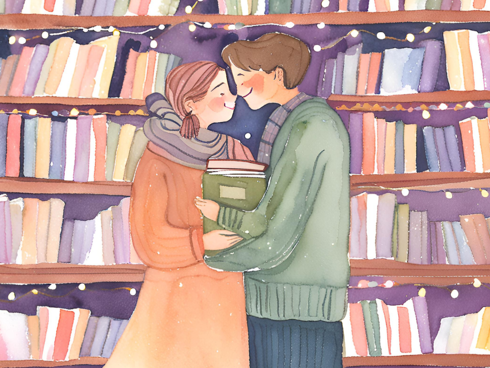 christmas romance books illustration