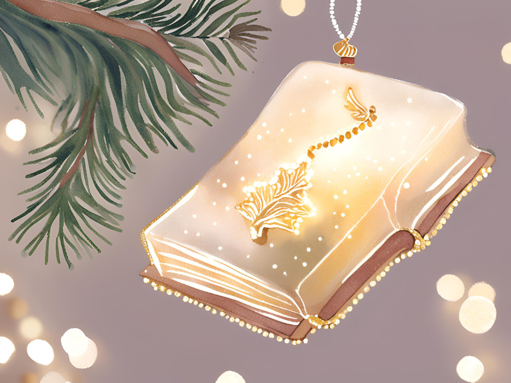 bookish ornament illustration