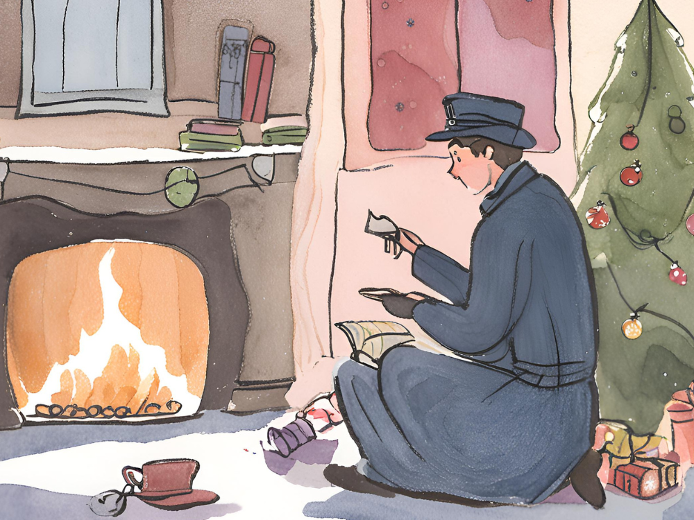 christmas mystery books illustration