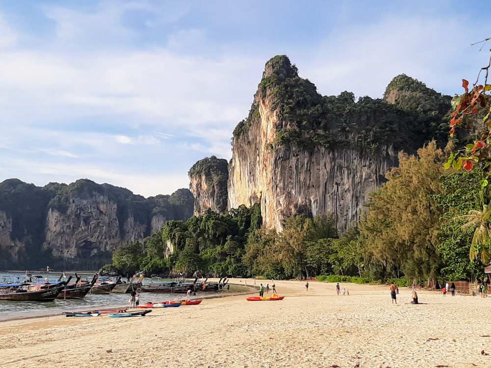 railay bay beach in krabi thailand