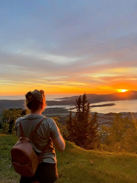 sunset hike in Kotor