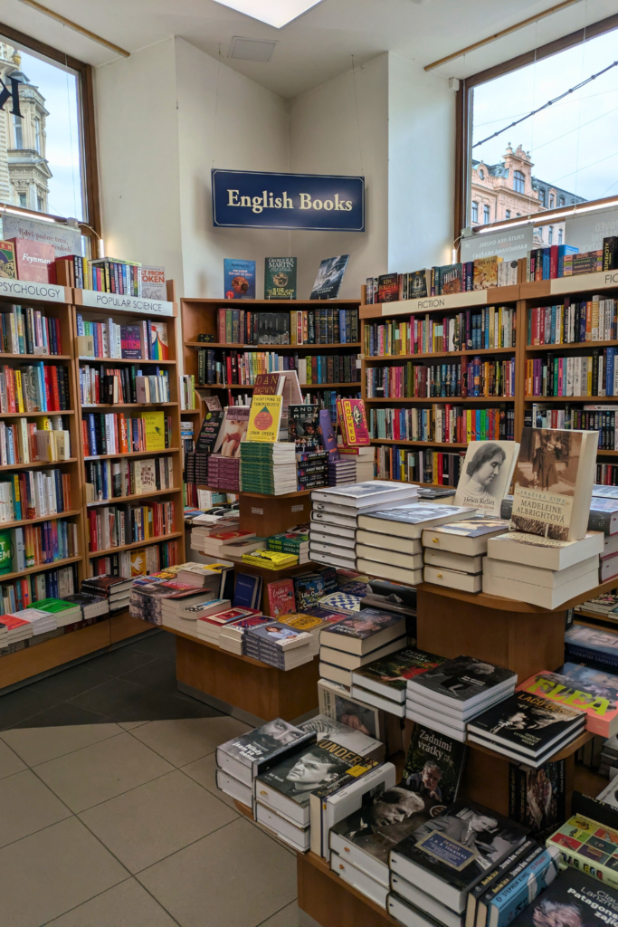 academia bookstore English books section