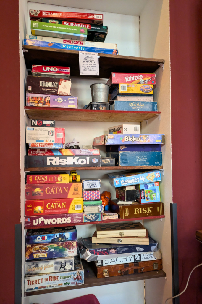board games at the globe bookstore